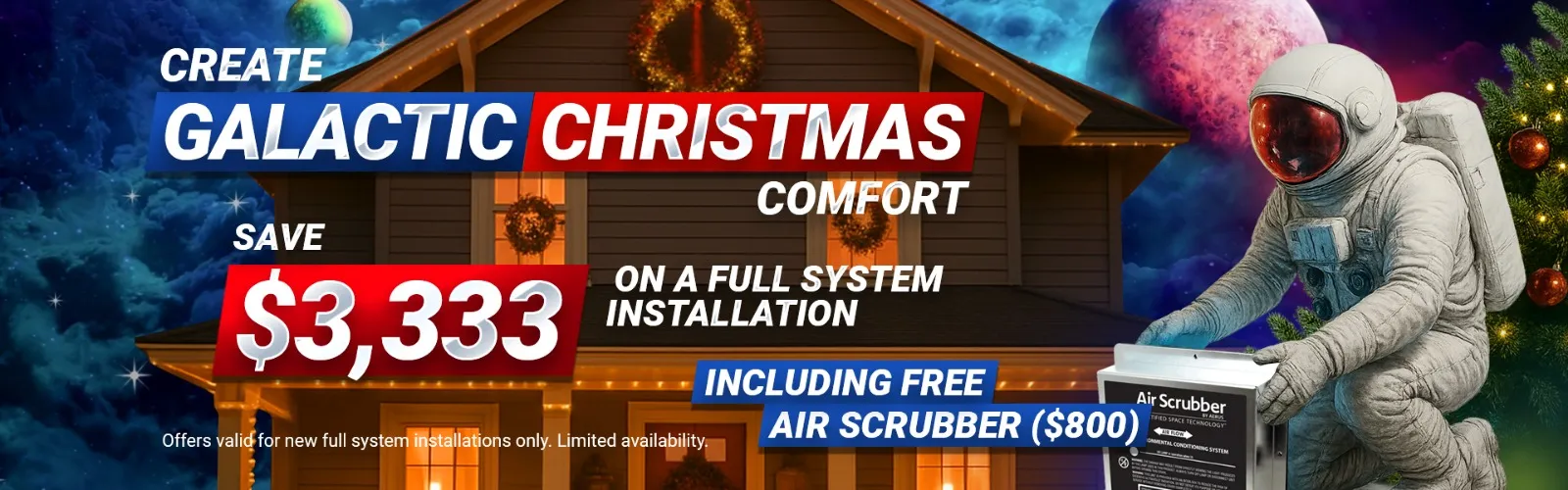 Galaxy Heating Christmas Heat Pump Deal - Save $3,000 on full system installation