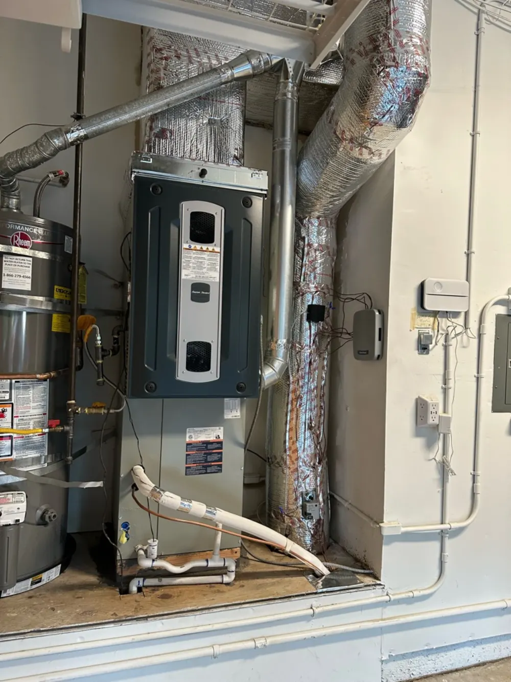 American Standard furnace installation in a San Francisco home