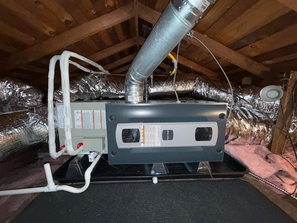 American Standard gas furnace installed by Galaxy Heating & Air at a Bay-O-Vista San Leandro home