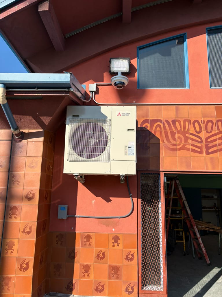 Mitsubishi 30,000 BTU air handler installed by Galaxy Heating & Air at a Mission District San Francisco Victorian flat