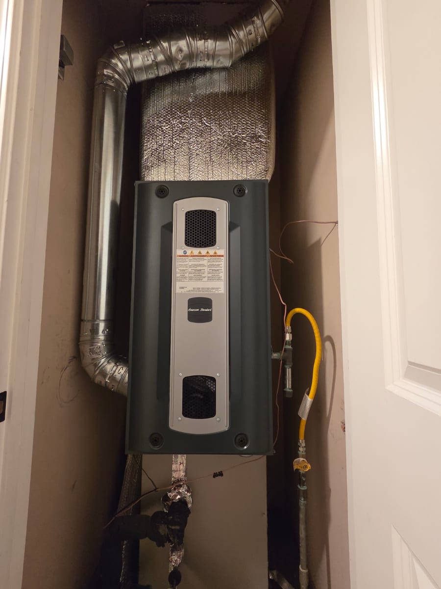Furnace replacement installation by Galaxy Heating & Air at a Parkmead Walnut Creek home